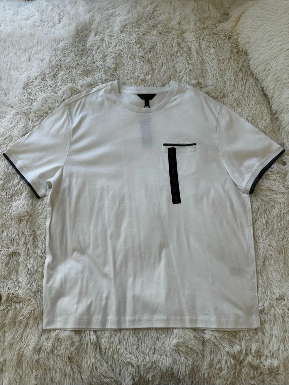 BANANA REPUBLIC Luxe Touch Performance White Pocket Tee Shirt Men’s XL NWT